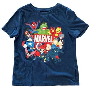 Old Navy- Marvel Heroes Navy Blue Short Sleeve Tee, Size 5T